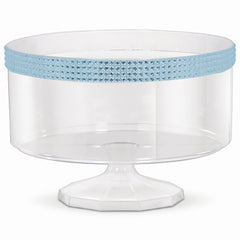 Caribbean Blue Rhinestone Trifle Bowl - 80 oz Candy Buffet Display