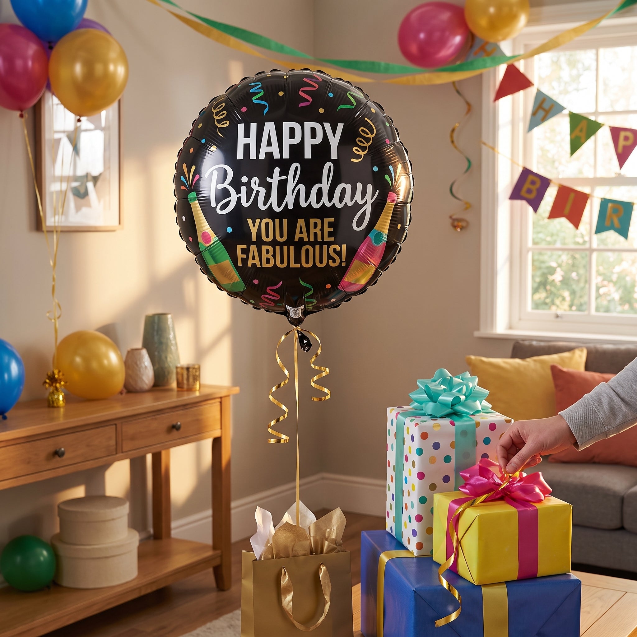 Fabulous Happy Birthday Metallic Balloon