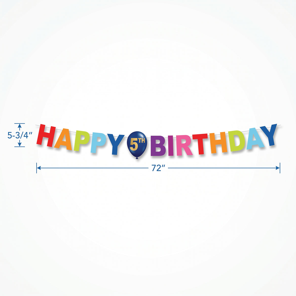 Customizable Rainbow Celebration Birthday Banner