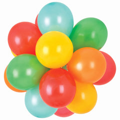 Vibrant Rainbow Sphere Latex Balloon Chandelier