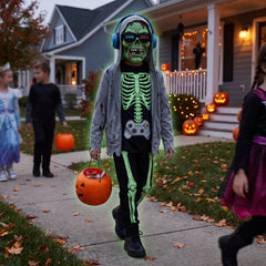 Kids' Zombie Gamer Glow-in-the-Dark Halloween Costume