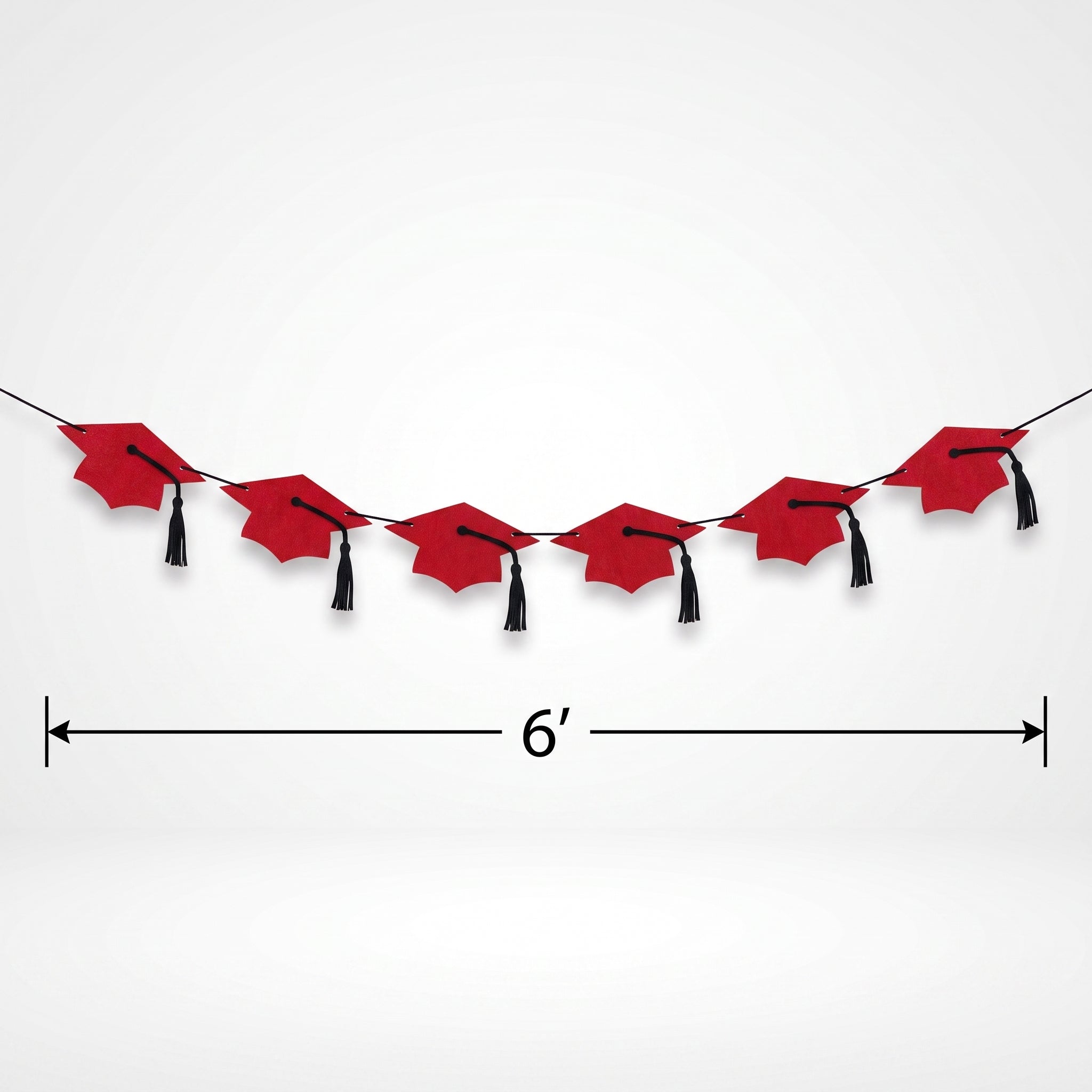 Red Felt Graduation Cap Garland