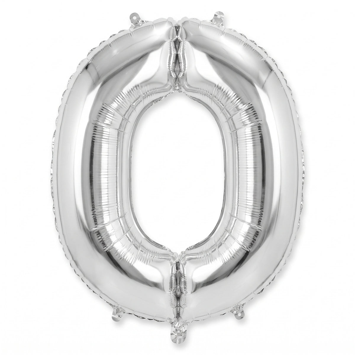 Silver Foil Letter "O" Balloon - Metallic Super Shape