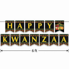 Festive 6x7FT Happy Kwanzaa Celebration Banner