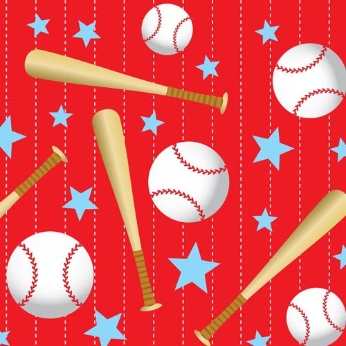 Baseball Print Plastic Table Covers | 6 Pack