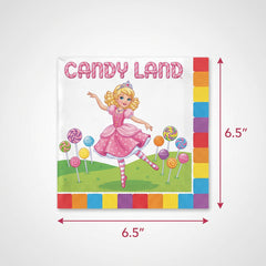 Candy Land Luncheon Napkins - 6.5 In. x 6.5 In.