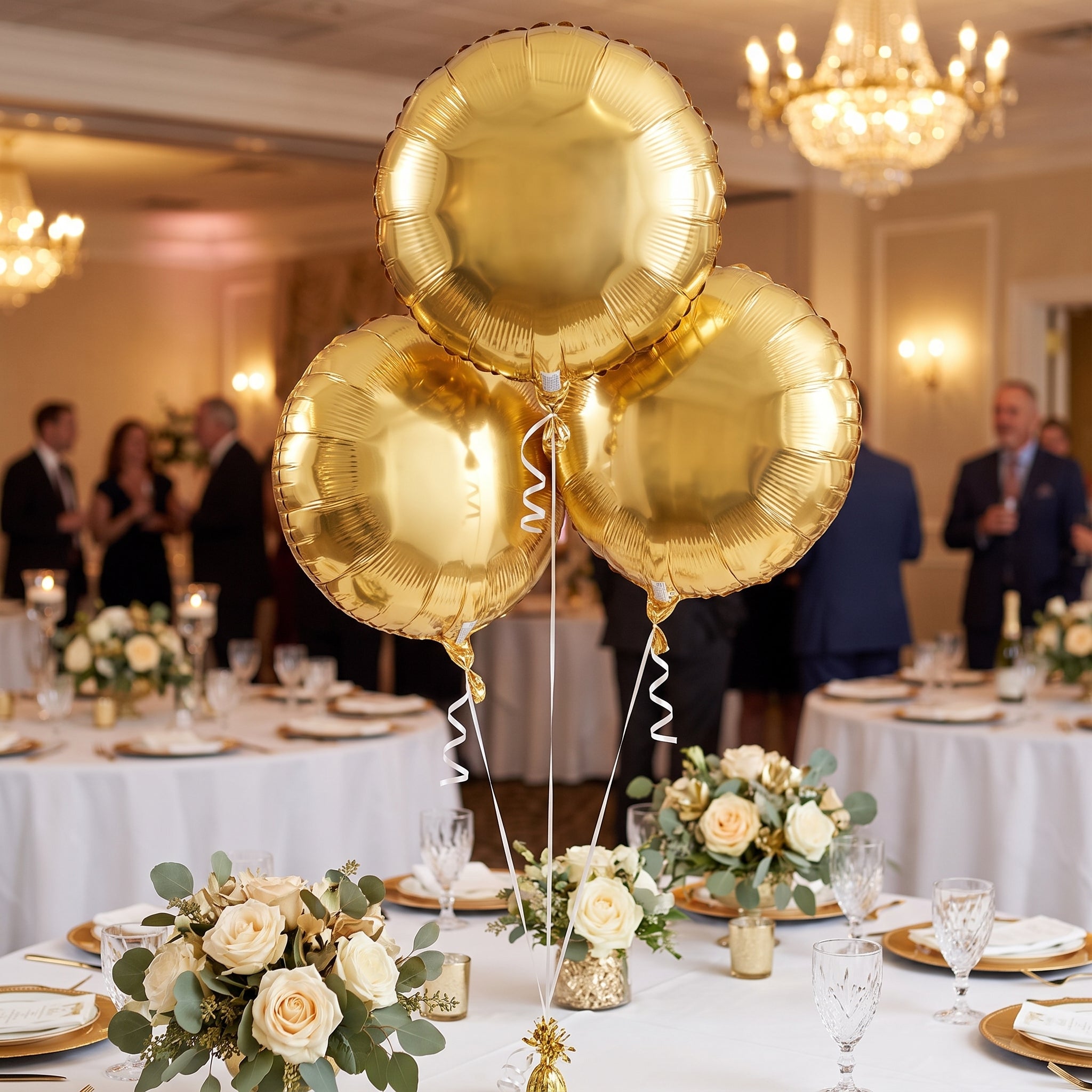 Elegant Gold Metallic Round Balloon - 18-Inch