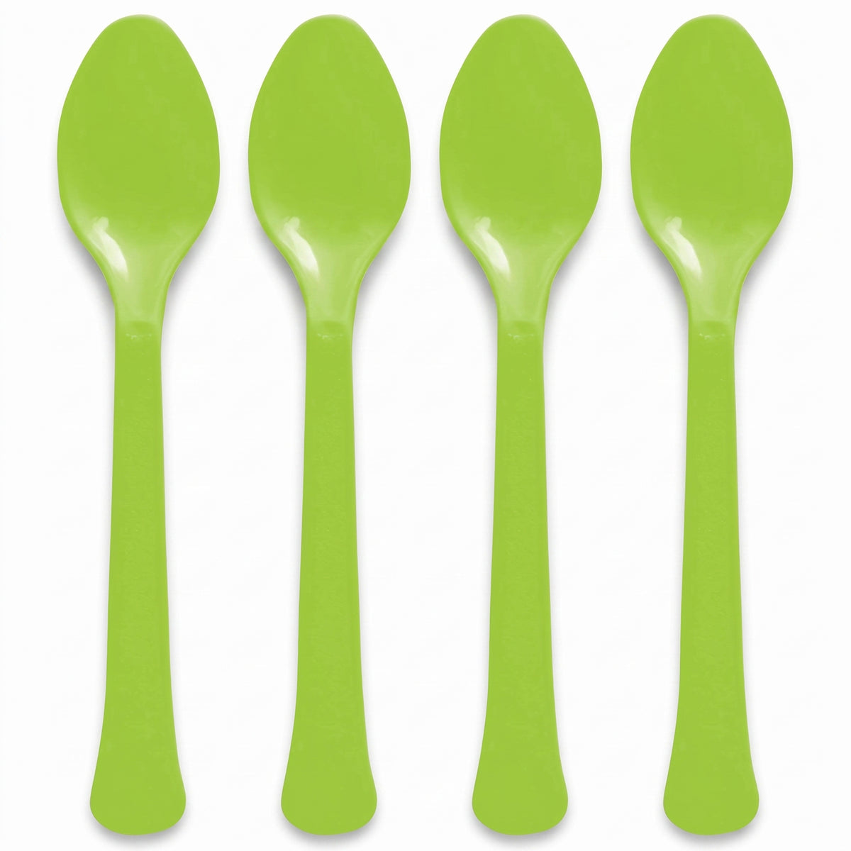 Kiwi Green Plastic Spoons - Solid Color Collection - 7.5 in.
