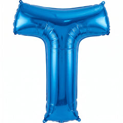Royal Blue Letter T Foil Balloon