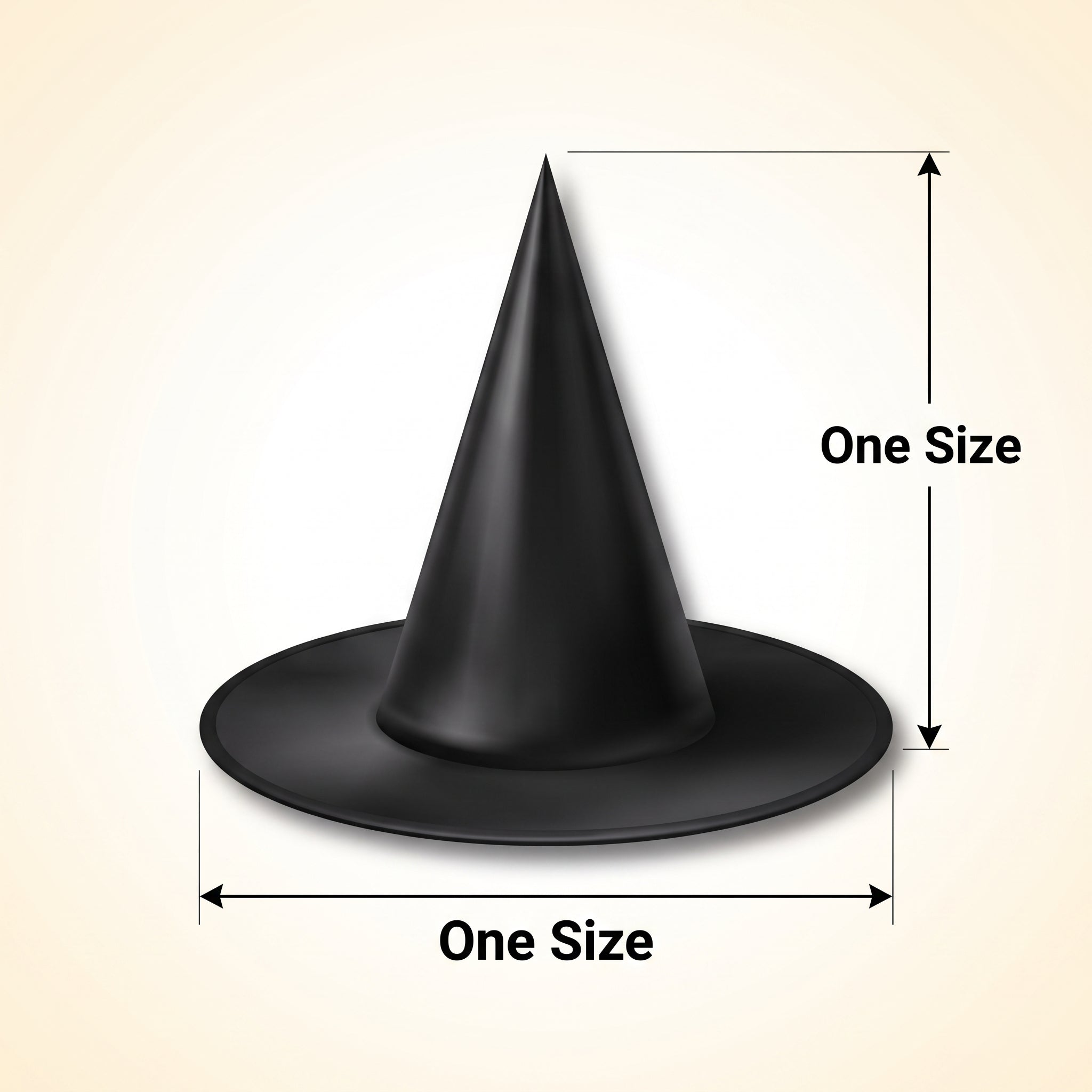 Classic Witch Hat - Black, One Size Halloween Costume Accessory