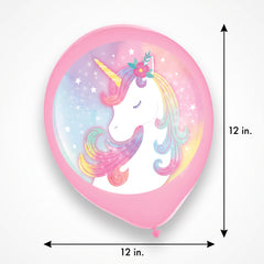 Enchanted Unicorn 12" Latex Balloons - Pack of 5
