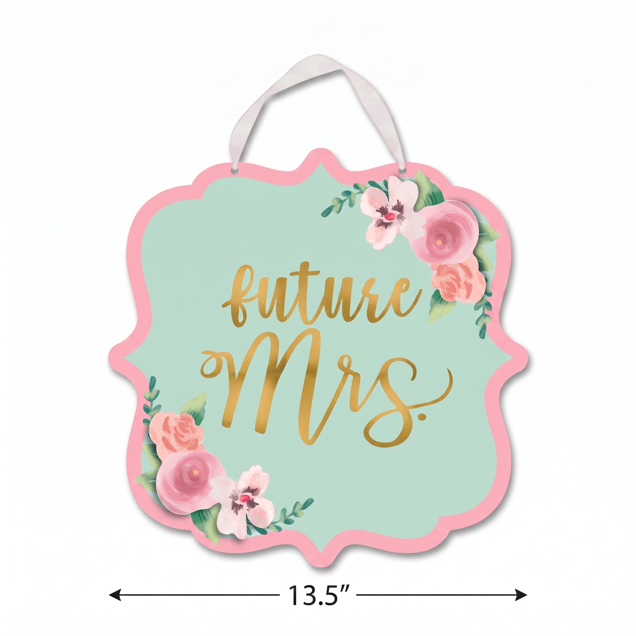 Mint to Be "Future Mrs" Wedding Shower Hanging Sign