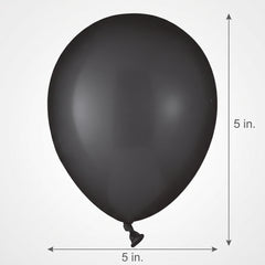 Premium Black Latex Balloons - 5" | 50 Count