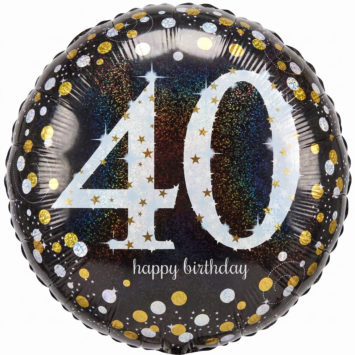 Sparkling 40th Birthday Foil Balloon - 18 Inch