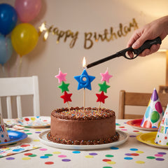 Star-Shaped Number 9 Birthday Toothpick Candle Set
