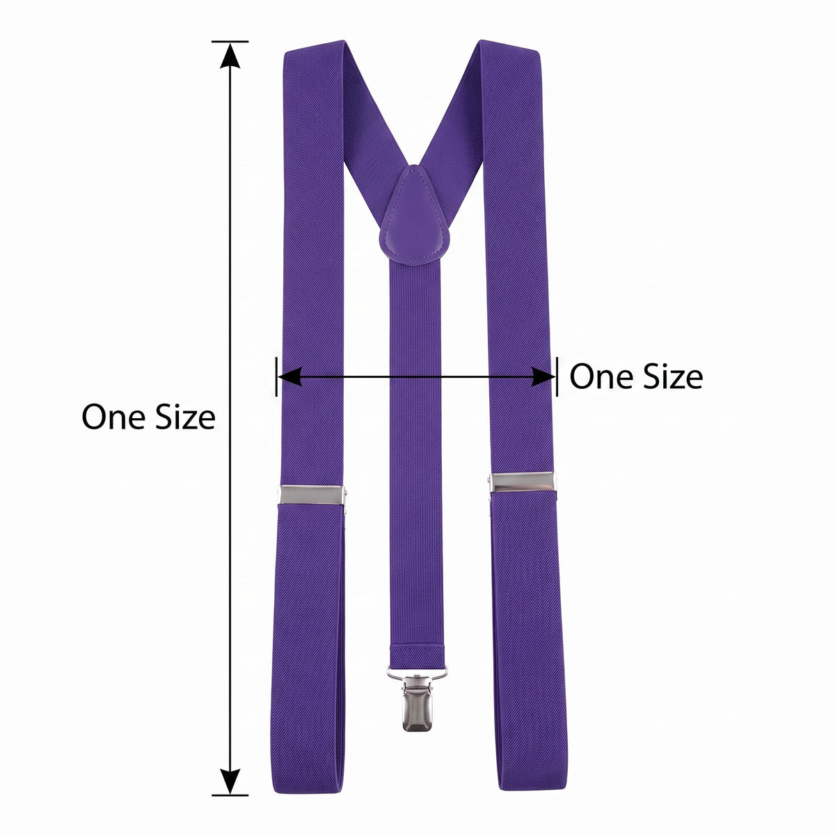 Purple Adjustable Y-Back Suspenders - Versatile Costume Accessory