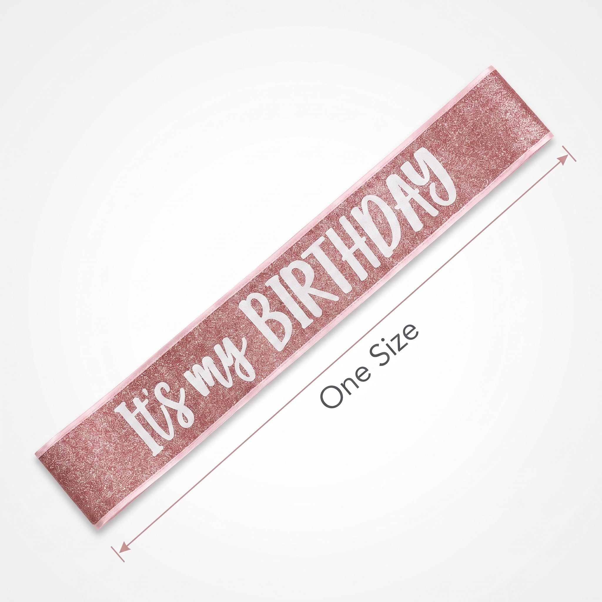 Blush Pink "It's My Birthday" Glitter Sash