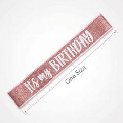 Blush Pink "It's My Birthday" Glitter Sash
