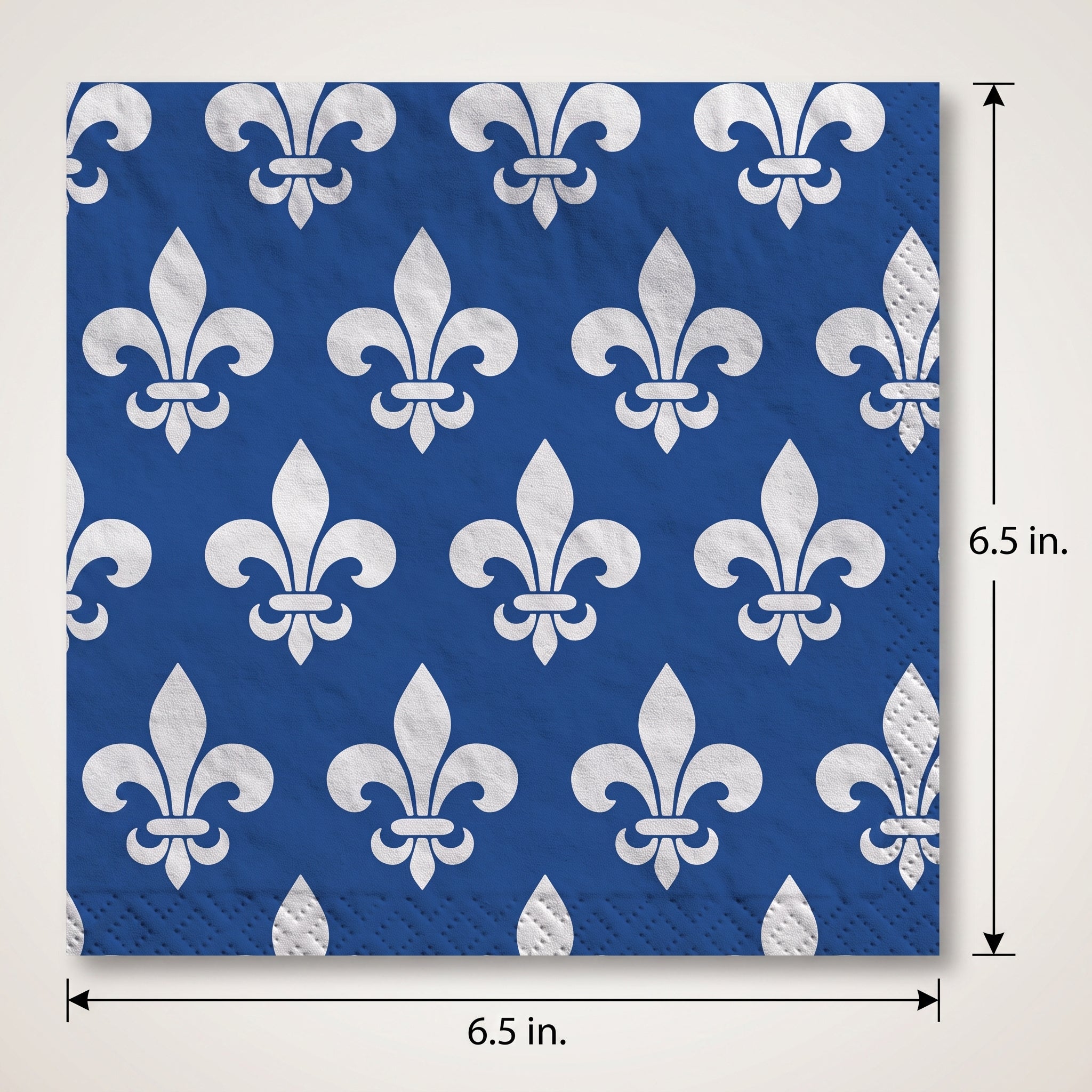 Canadian National Day Fleur-de-lis Luncheon Napkins - 6.5 In. x 6.5 In.