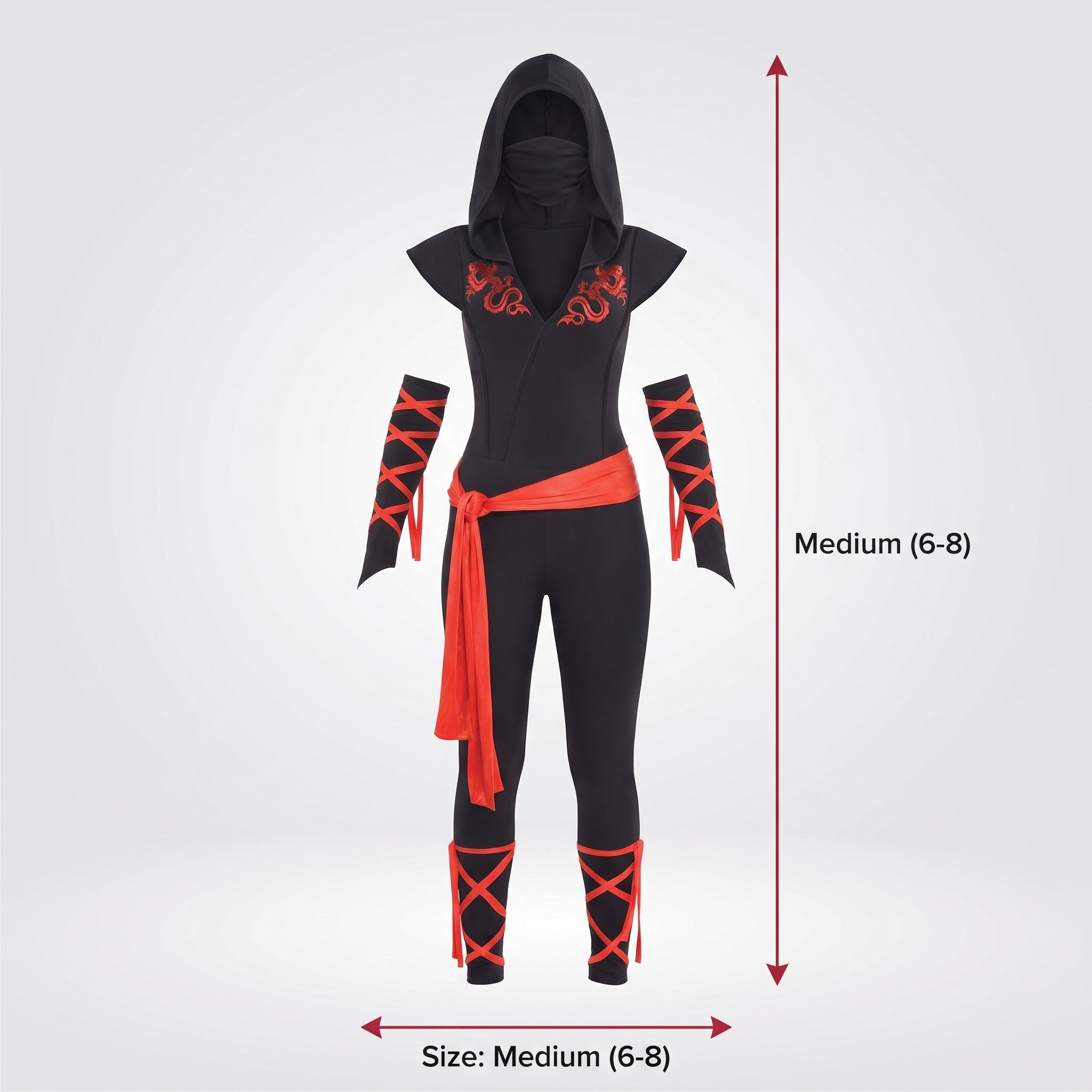Dragon Fighter Ninja Costume (Medium 6-8)