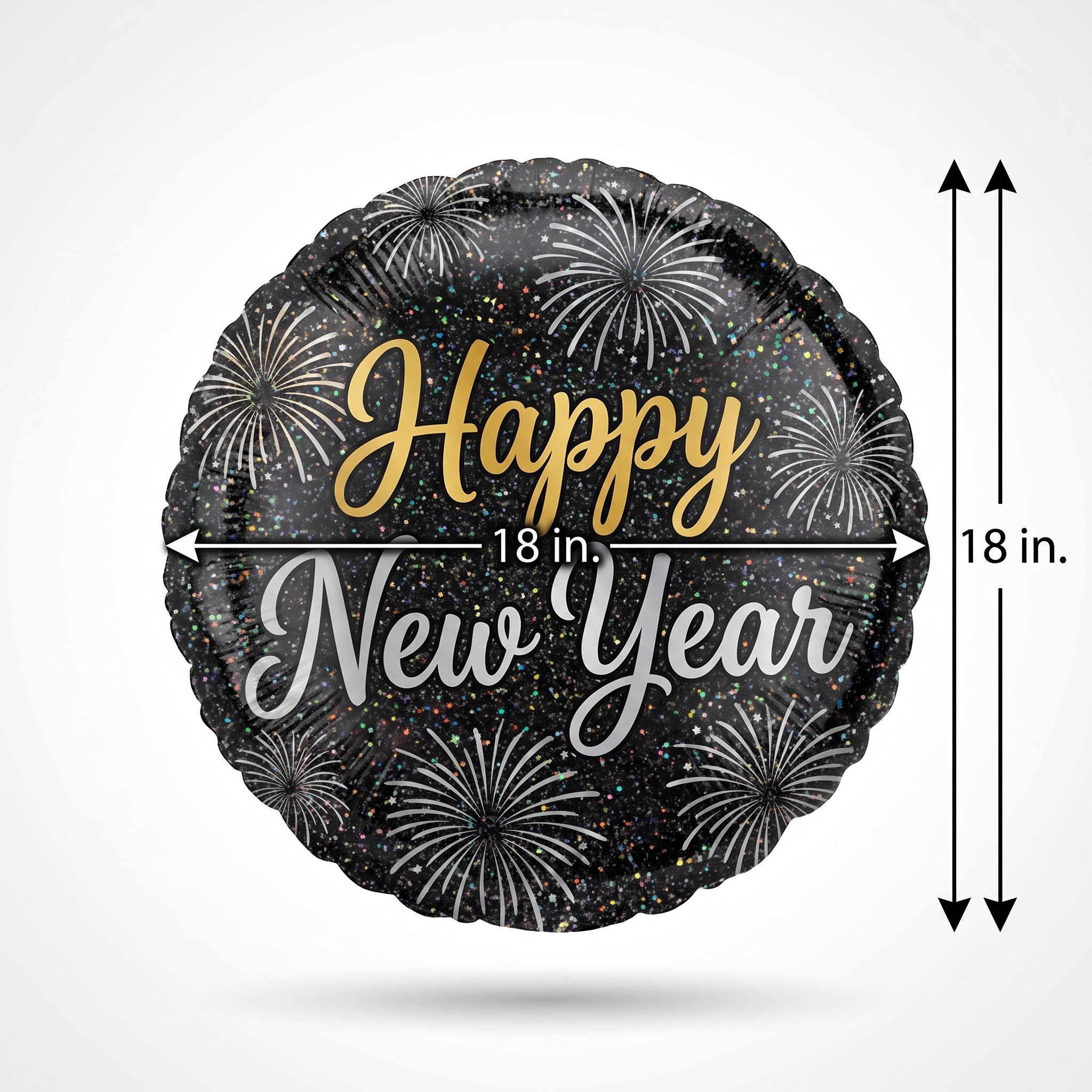 18-Inch Holographic New Year‚Äôs Eve Foil Balloon