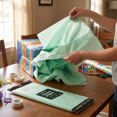 Festive Green Tissue Paper - 8 Sheets