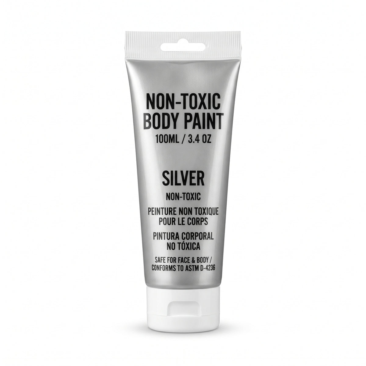 Silver Non-Toxic Body Paint - 100ml Tube