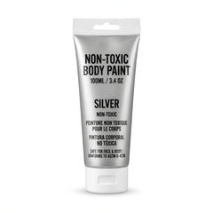 Silver Non-Toxic Body Paint - 100ml Tube