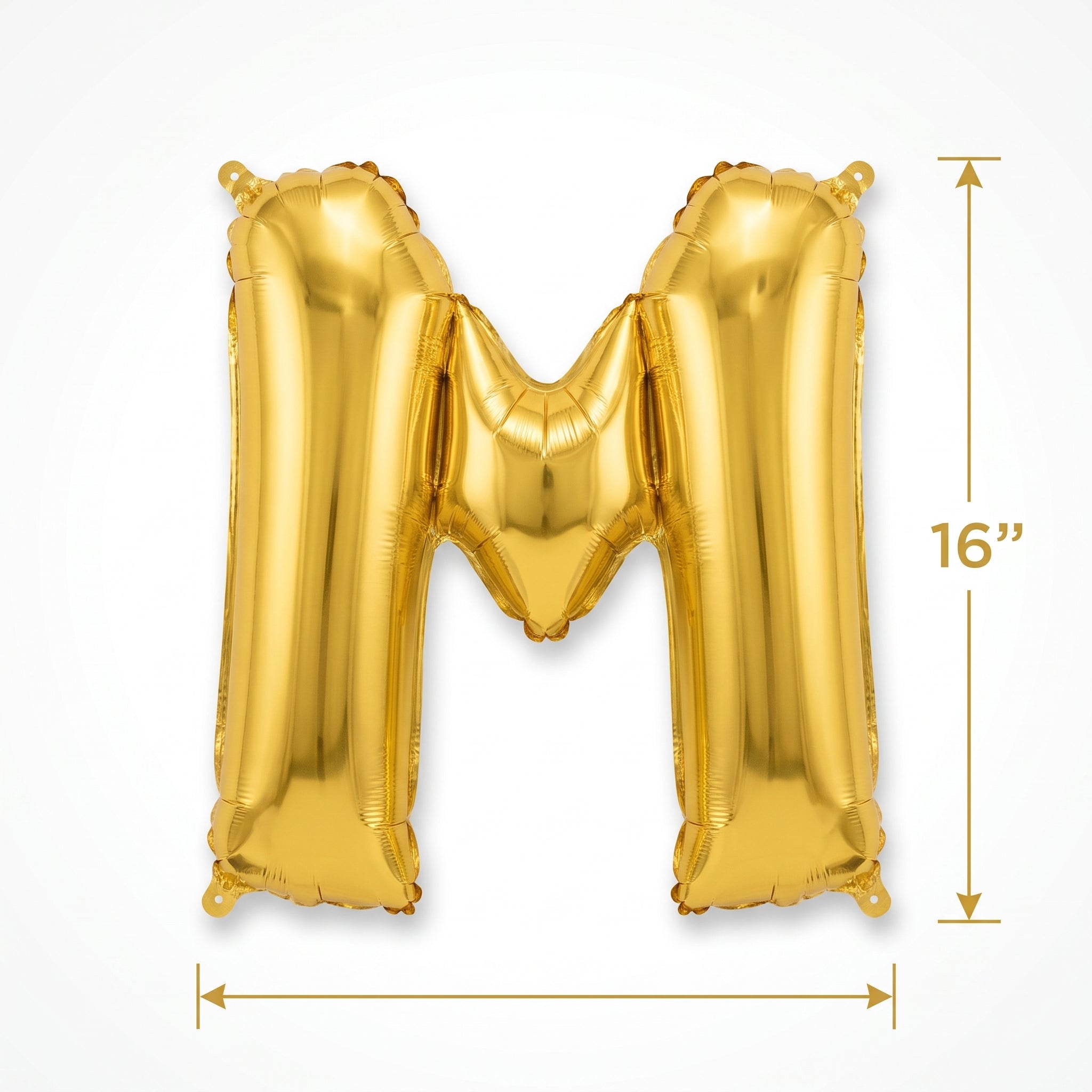 Gold Metallic Letter "M" Foil Balloon
