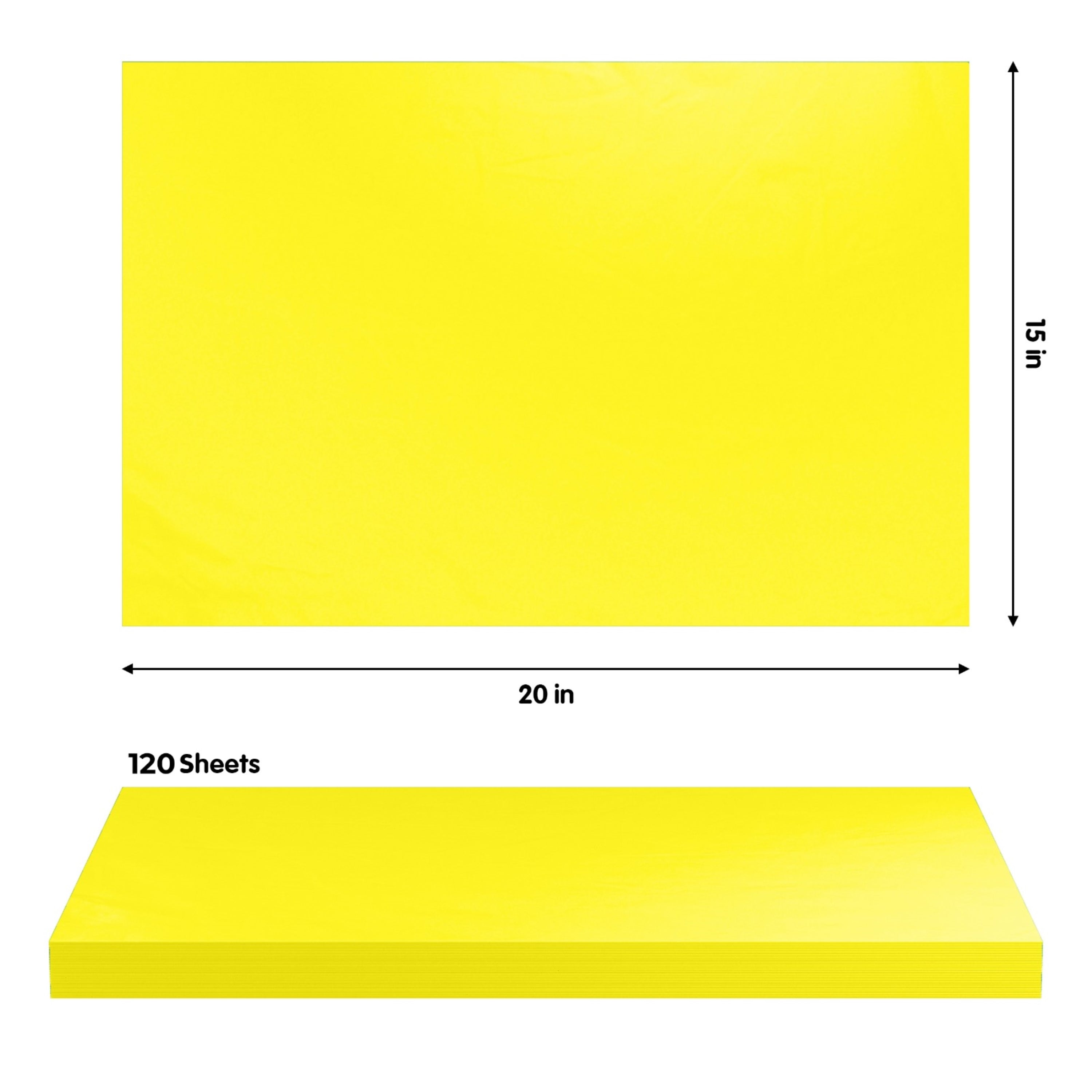 Yellow Tissue Paper 15 In. x 20 In. | 120 Sheets