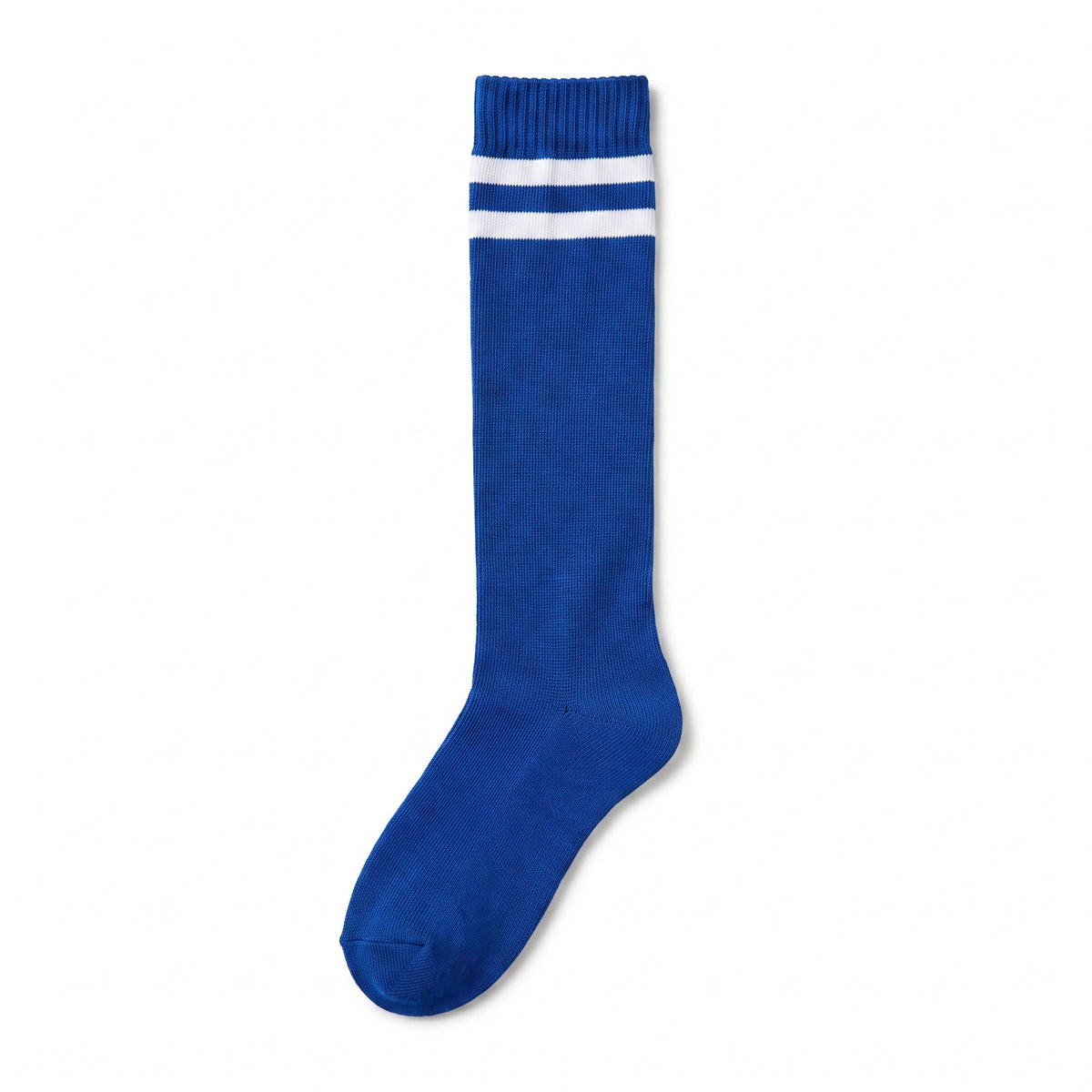 Royal Blue Striped Athletic Knee-High Socks