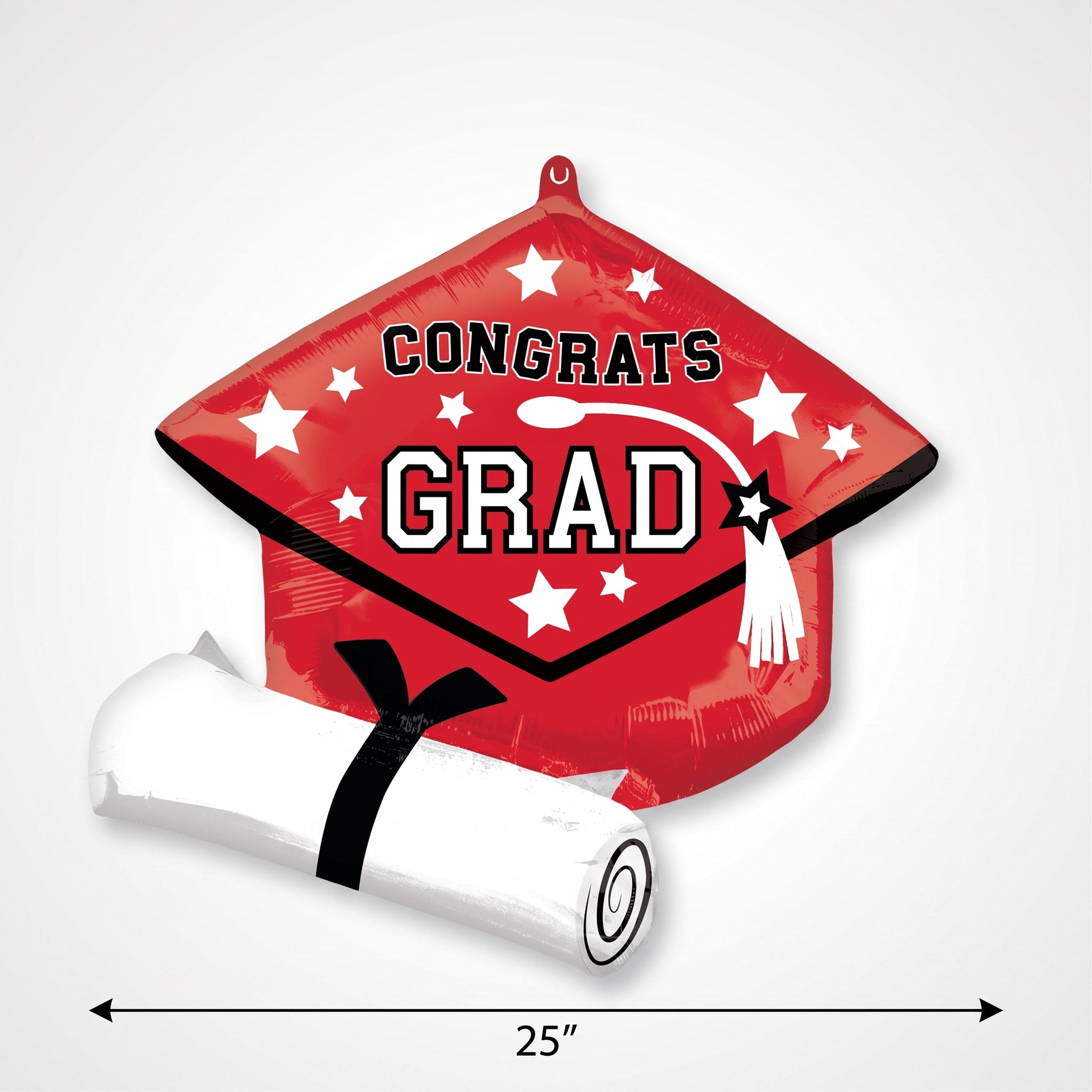 Congratulations Graduate Red Super Shape Foil Balloon