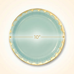 Leaf Green Willow 10" Round Paper Plates