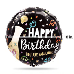 Fabulous Happy Birthday Metallic Balloon