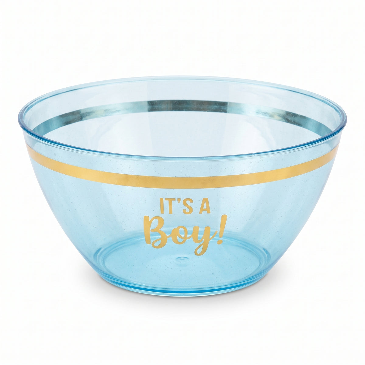 "It's a Boy" Blue and Gold Plastic Serving Bowl - 10-Inch