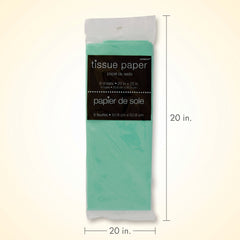 Festive Green Tissue Paper - 8 Sheets