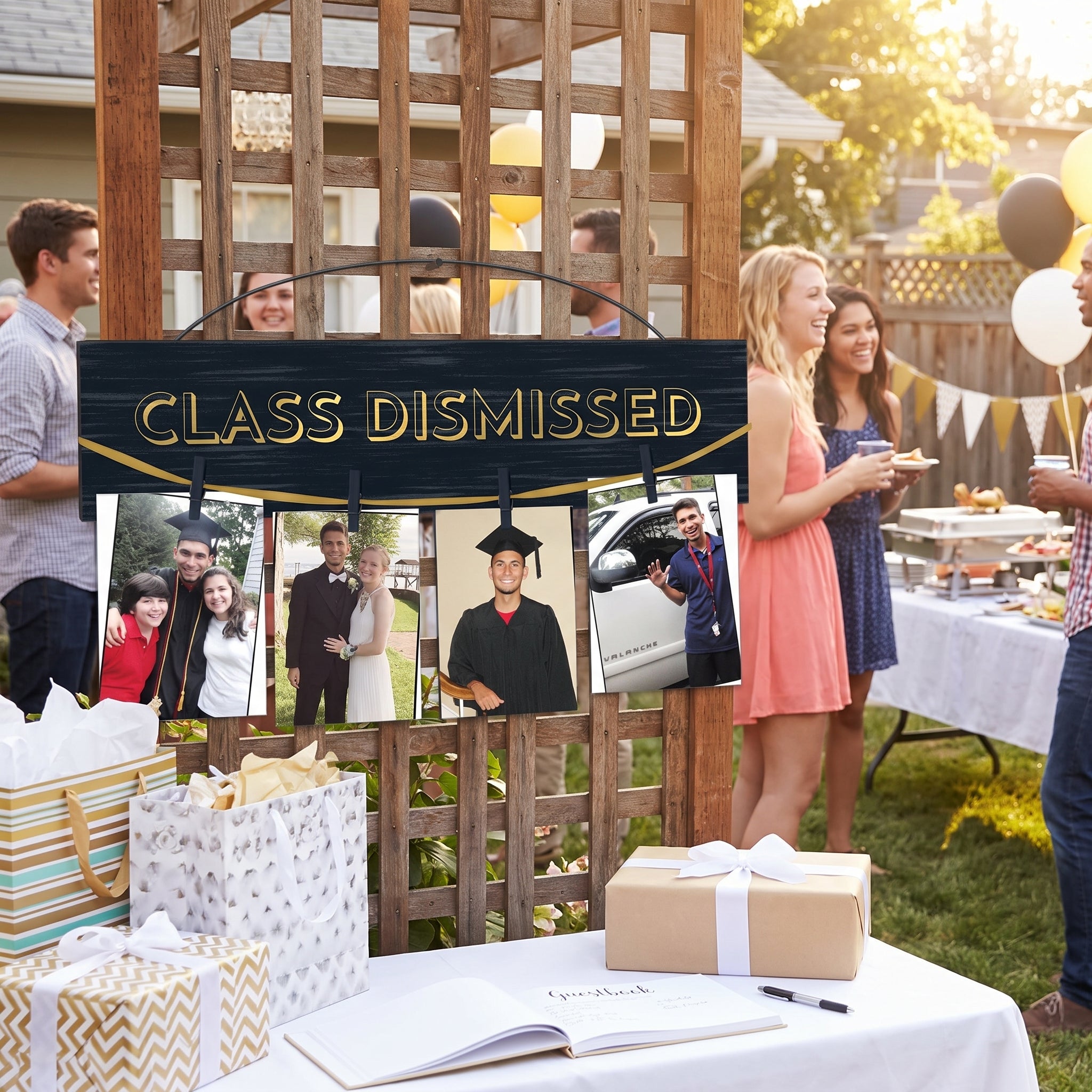 "Class Dismissed" Graduation Photo Holder Sign