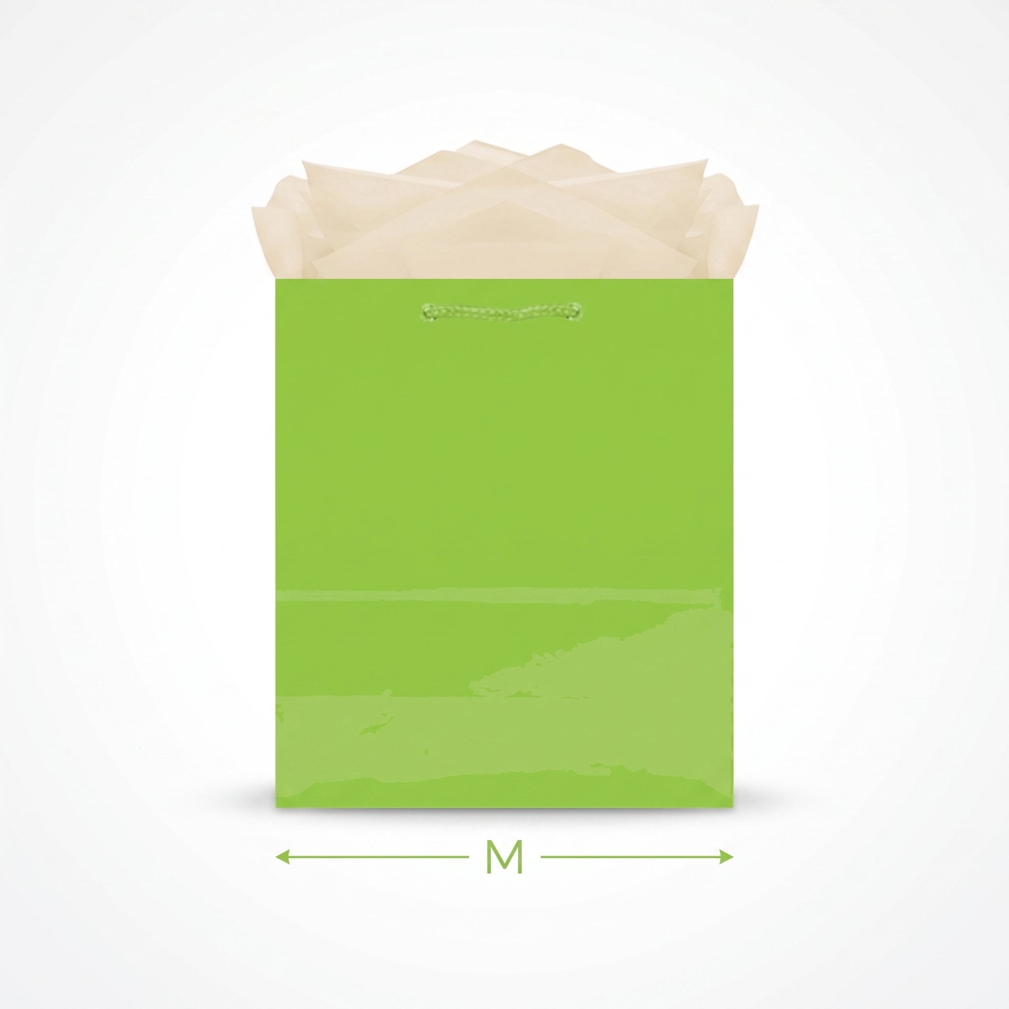 Glossy Kiwi Green Medium Gift Bag