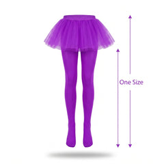 Kids' Purple Footless Tights - One Size