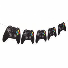 Level Up Light-Up Game Controller Banner for Kids' Birthday Parties