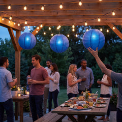 Royal Blue 9.5" Round Paper Lanterns - 3 Pack