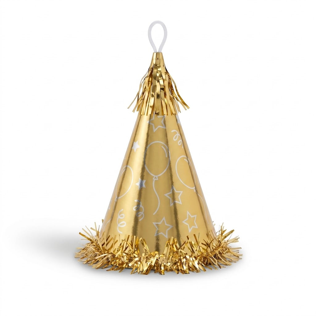 Elegant Gold Party Balloon Weight Hat