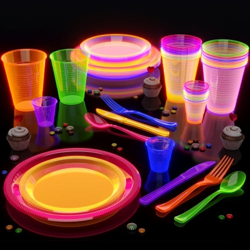 Little Gym - Heavy Duty Neon Plastic Forks - 60 Ct.