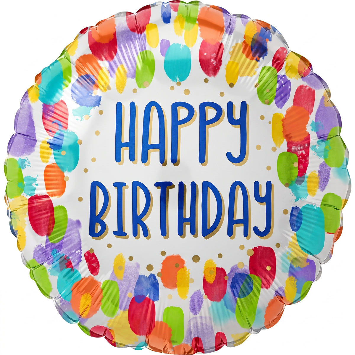 Colorful Dots Happy Birthday Foil Balloon