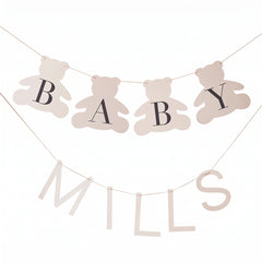 Personalized Teddy Bear Baby Shower Banner