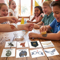 Harry Potter Hogwarts House Temporary Tattoos, 24-Pack