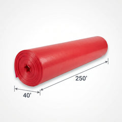 Jumbo Apple Red Plastic Table Cover Roll - 40" x 250'