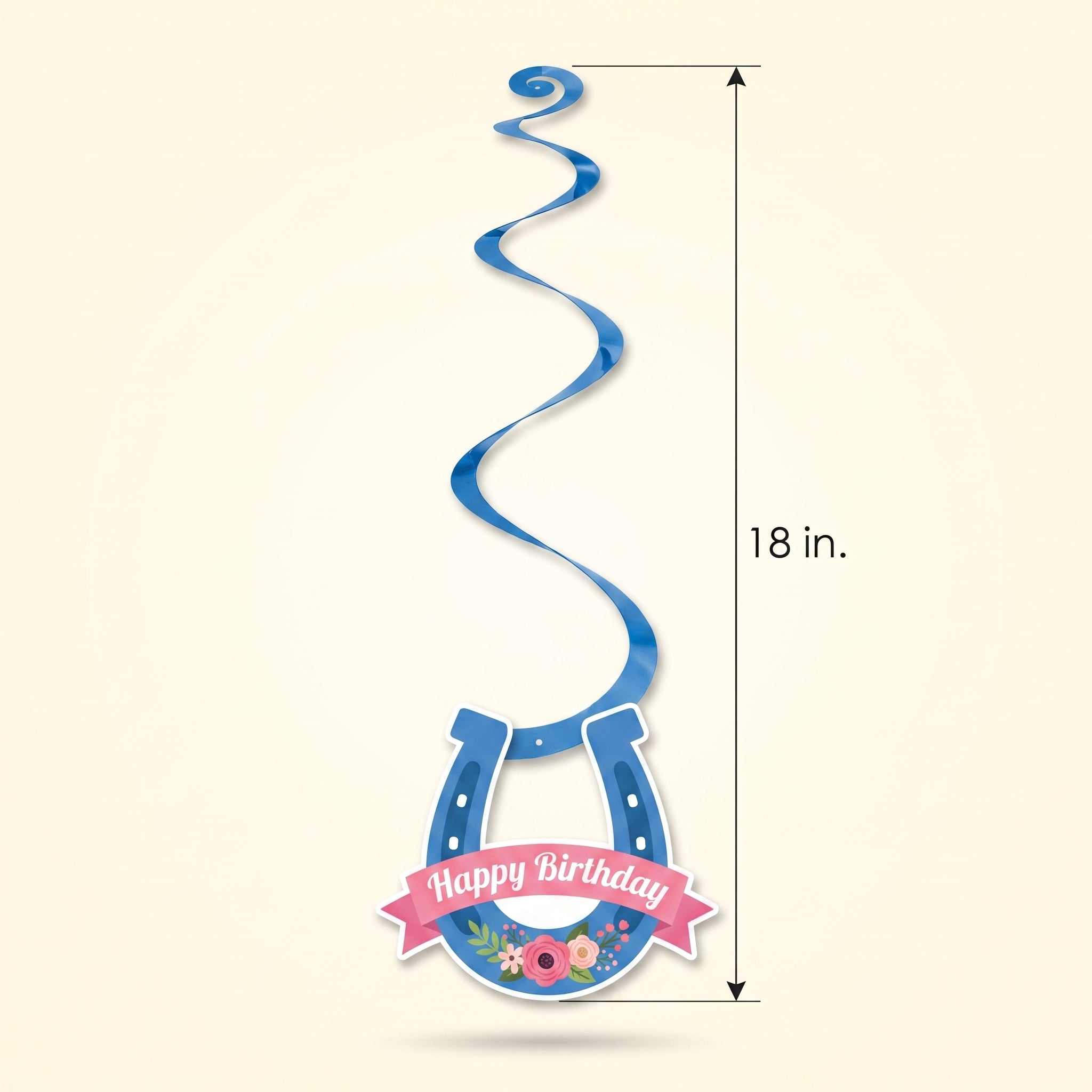 Saddle Up Western Birthday Swirl Decorations - Pink & Blue, 12-Pack