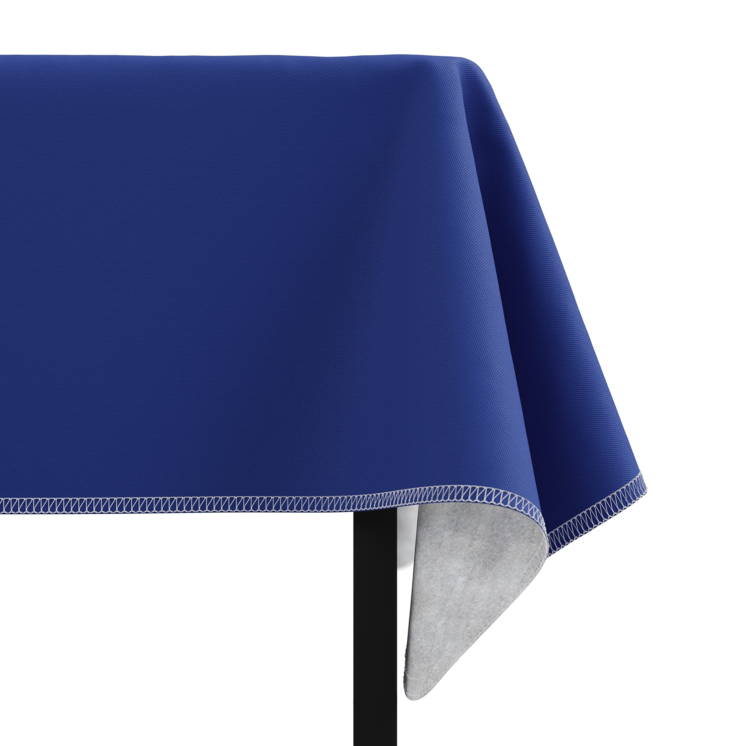 Dark Blue Flannel Backed Plastic Table Cover 54 In. x 70 In. | Case of 36