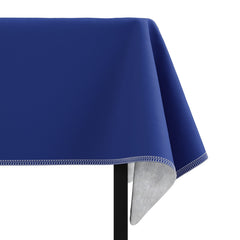 Dark Blue Flannel Backed Plastic Table Cover 54 In. x 70 In. | Case of 36